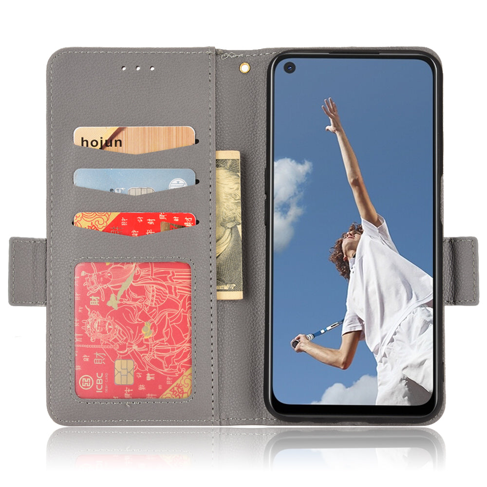 For Oppo A52/A72/A92 4G PU Leather + TPU Shockproof Phone Case Litchi Texture Stand Wallet Cover