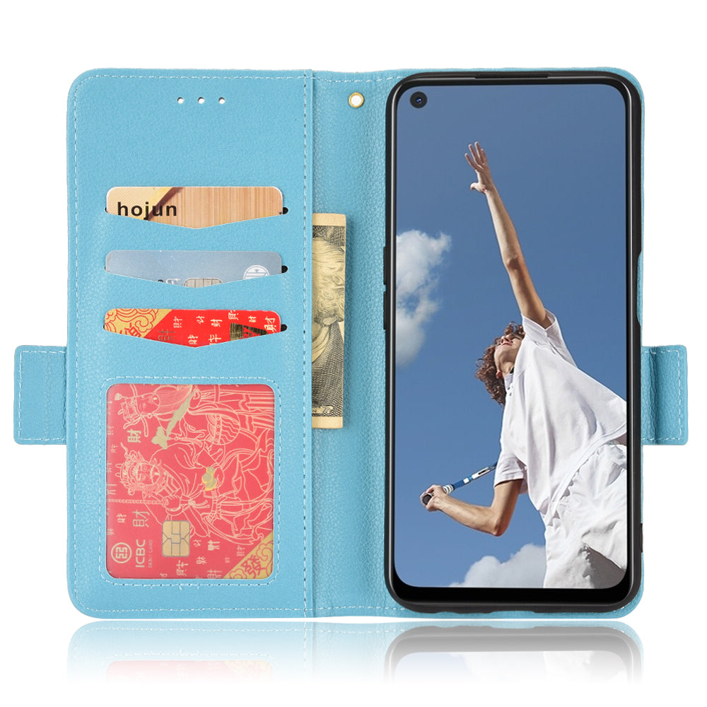 For Oppo A52/A72/A92 4G PU Leather + TPU Shockproof Phone Case Litchi Texture Stand Wallet Cover