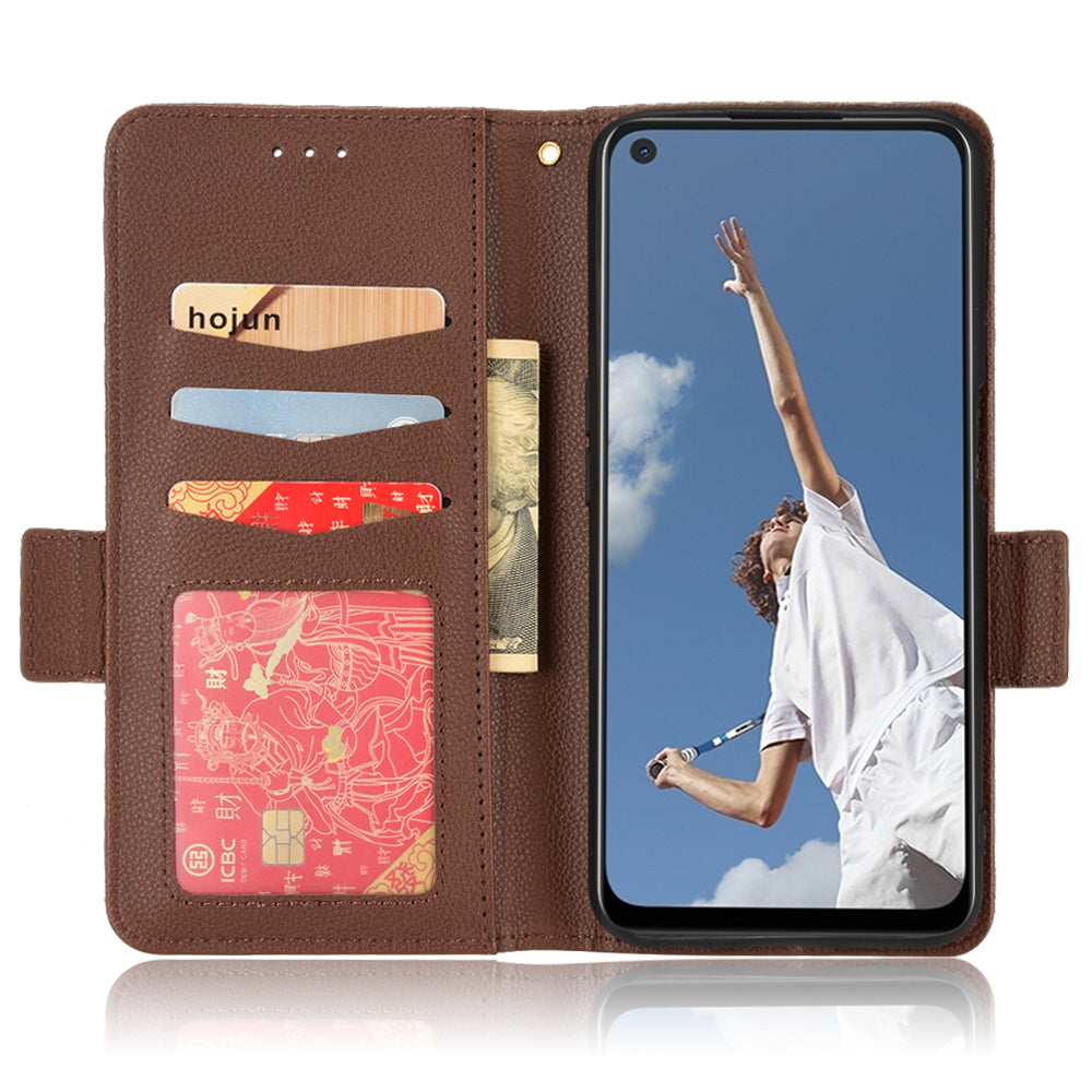 For Oppo A52/A72/A92 4G PU Leather + TPU Shockproof Phone Case Litchi Texture Stand Wallet Cover