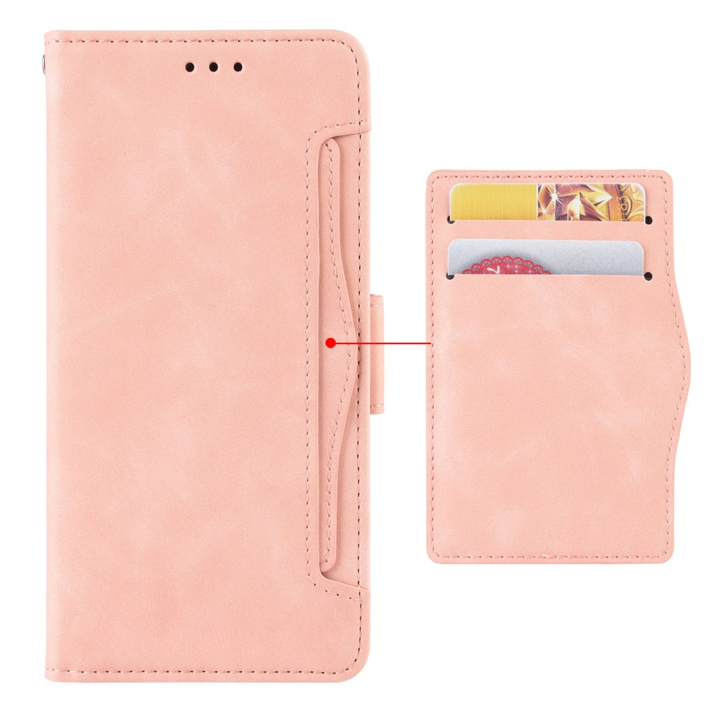 For Oppo Find N PU Leather Wallet Flip Case Stand Feature Card Slots Shockproof Soft TPU Inner Shell