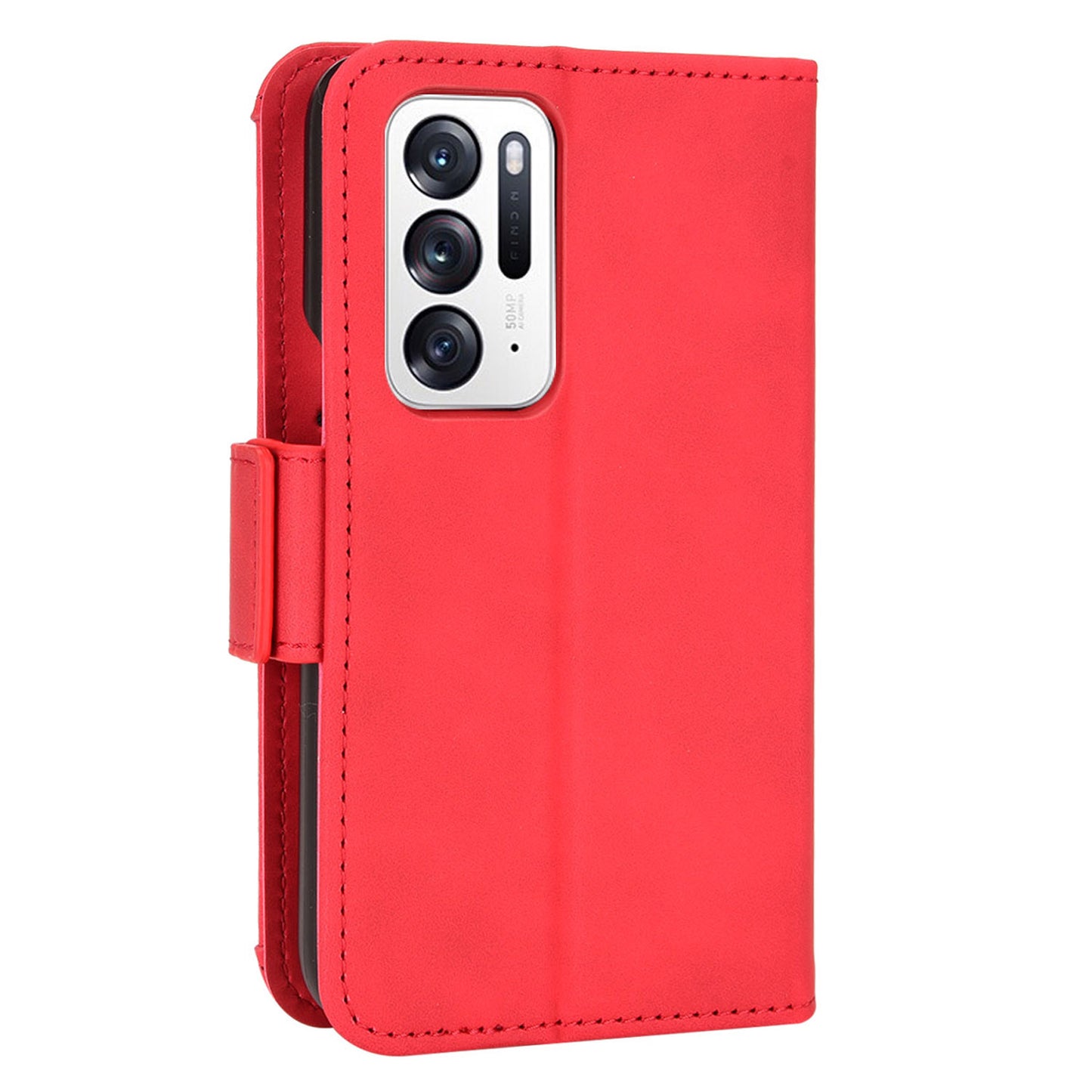 For Oppo Find N PU Leather Wallet Flip Case Stand Feature Card Slots Shockproof Soft TPU Inner Shell