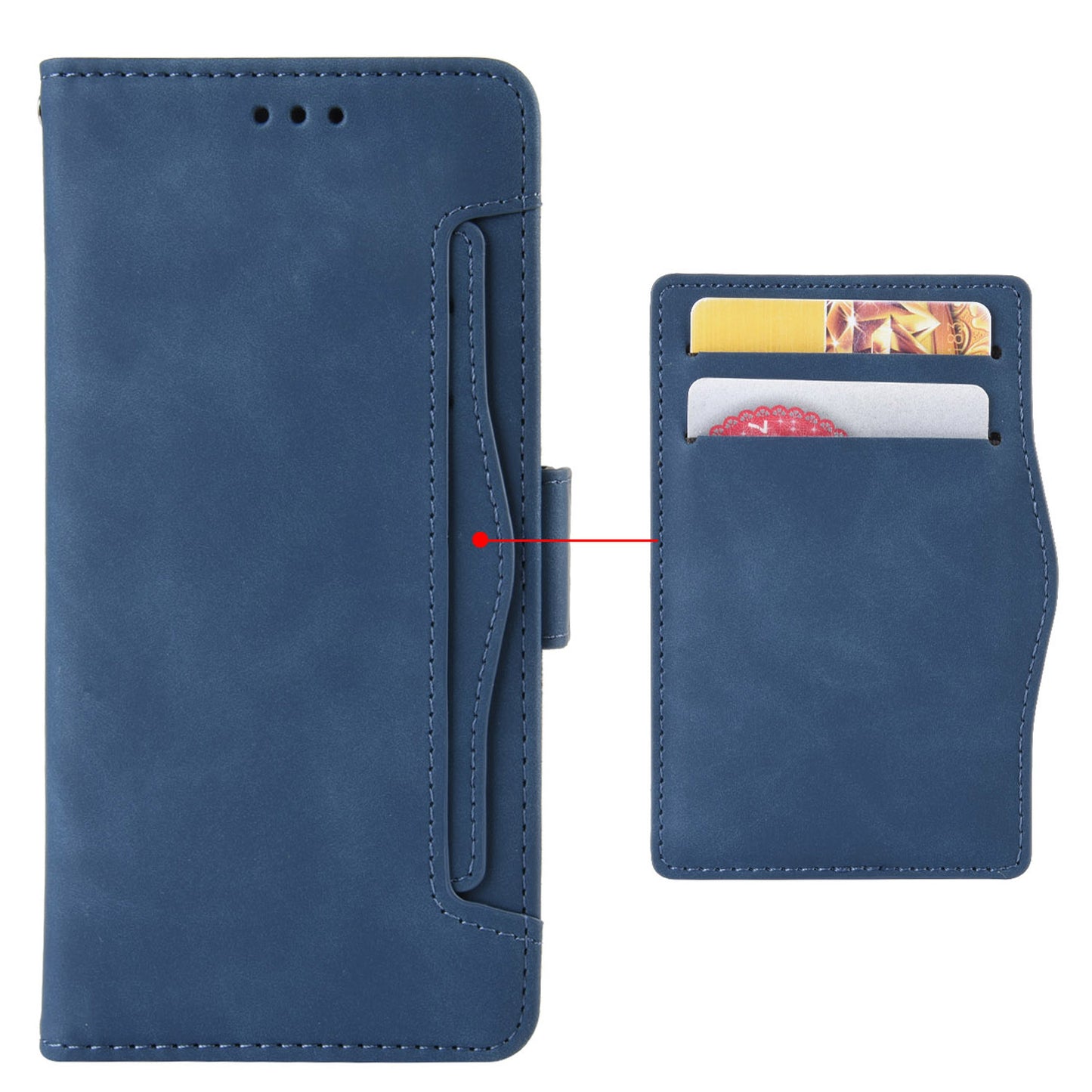 For Oppo Find N PU Leather Wallet Flip Case Stand Feature Card Slots Shockproof Soft TPU Inner Shell