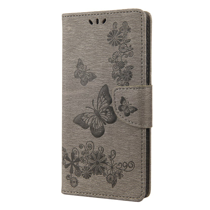 For Oppo A36/A76/Realme 9i Imprinted Butterfly Pattern PU Leather Magnetic Case Wallet Stand Flip Shockproof Cover