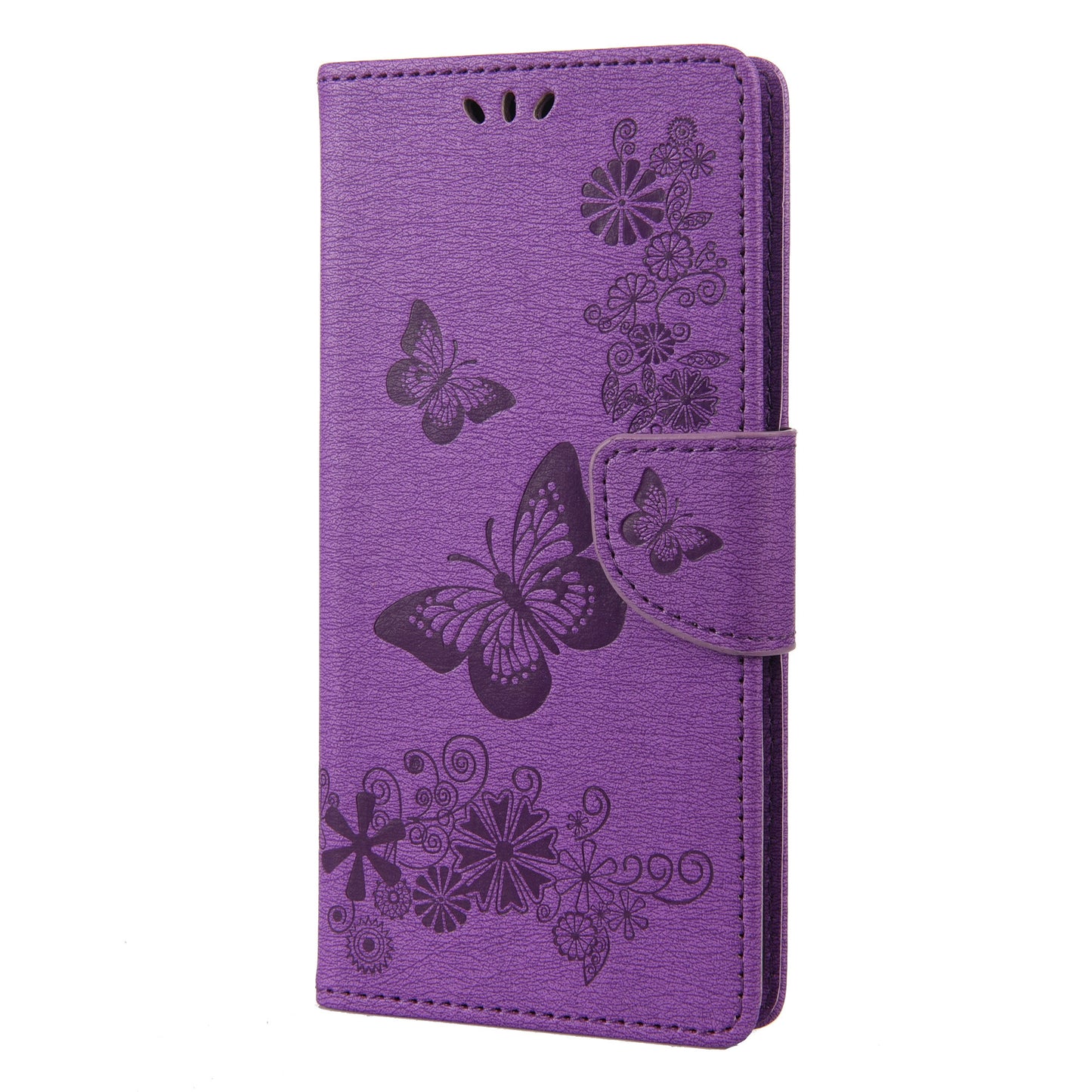 For Oppo A36/A76/Realme 9i Imprinted Butterfly Pattern PU Leather Magnetic Case Wallet Stand Flip Shockproof Cover