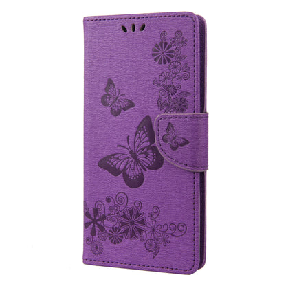 For Oppo A36/A76/Realme 9i Imprinted Butterfly Pattern PU Leather Magnetic Case Wallet Stand Flip Shockproof Cover