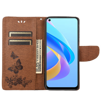 For Oppo A36/A76/Realme 9i Imprinted Butterfly Pattern PU Leather Magnetic Case Wallet Stand Flip Shockproof Cover