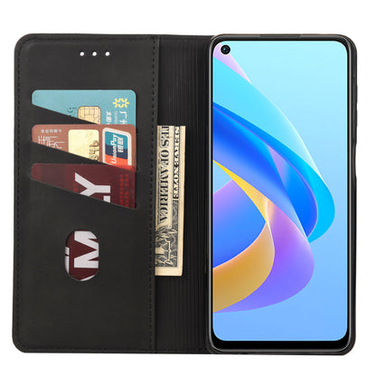 For Oppo A36/A76/Realme 9i Splicing PU Leather Case Full Protection Skin-feeling Touch Stand Flip Folio Wallet Cover