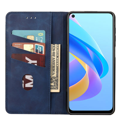 For Oppo A36/A76/Realme 9i Splicing PU Leather Case Full Protection Skin-feeling Touch Stand Flip Folio Wallet Cover