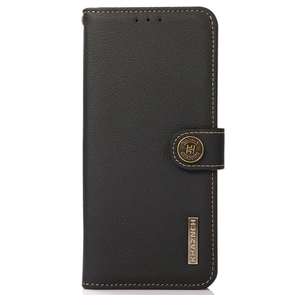 KHAZNEH Genuine Leather Phone Case for Oppo Reno7 SE 5G, RFID Blocking Wallet Stand Magnetic Clasp Cover