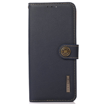 KHAZNEH Genuine Leather Phone Case for Oppo Reno7 SE 5G, RFID Blocking Wallet Stand Magnetic Clasp Cover