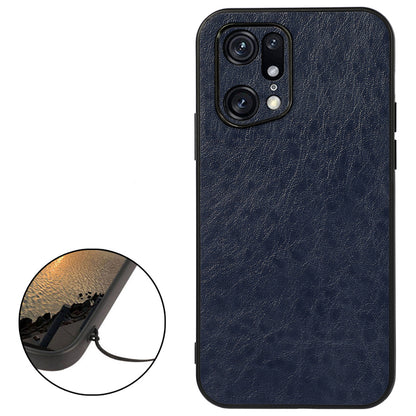 For Oppo Find X5 Pro Crazy Horse Texture Phone Case PU Leather Coating Hybrid TPU + PC Protective Cover