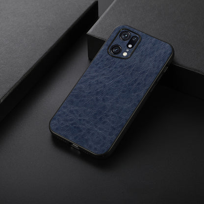 For Oppo Find X5 Pro Crazy Horse Texture Phone Case PU Leather Coating Hybrid TPU + PC Protective Cover