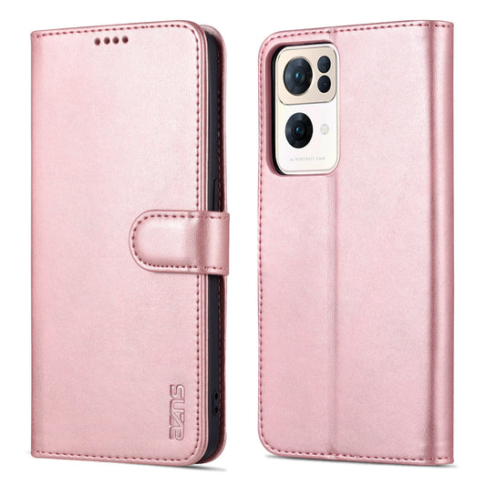 AZNS For Oppo Reno7 Pro 5G PU Leather Case Wallet Folding Stand Anti-fall Protection Magnetic Flip Cover