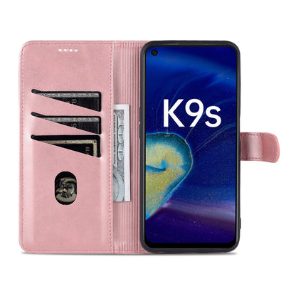 AZNS For Oppo K9s/Realme Q3s Scratch-proof PU Leather Case Wallet Folding Stand Magnetic Flip Cover