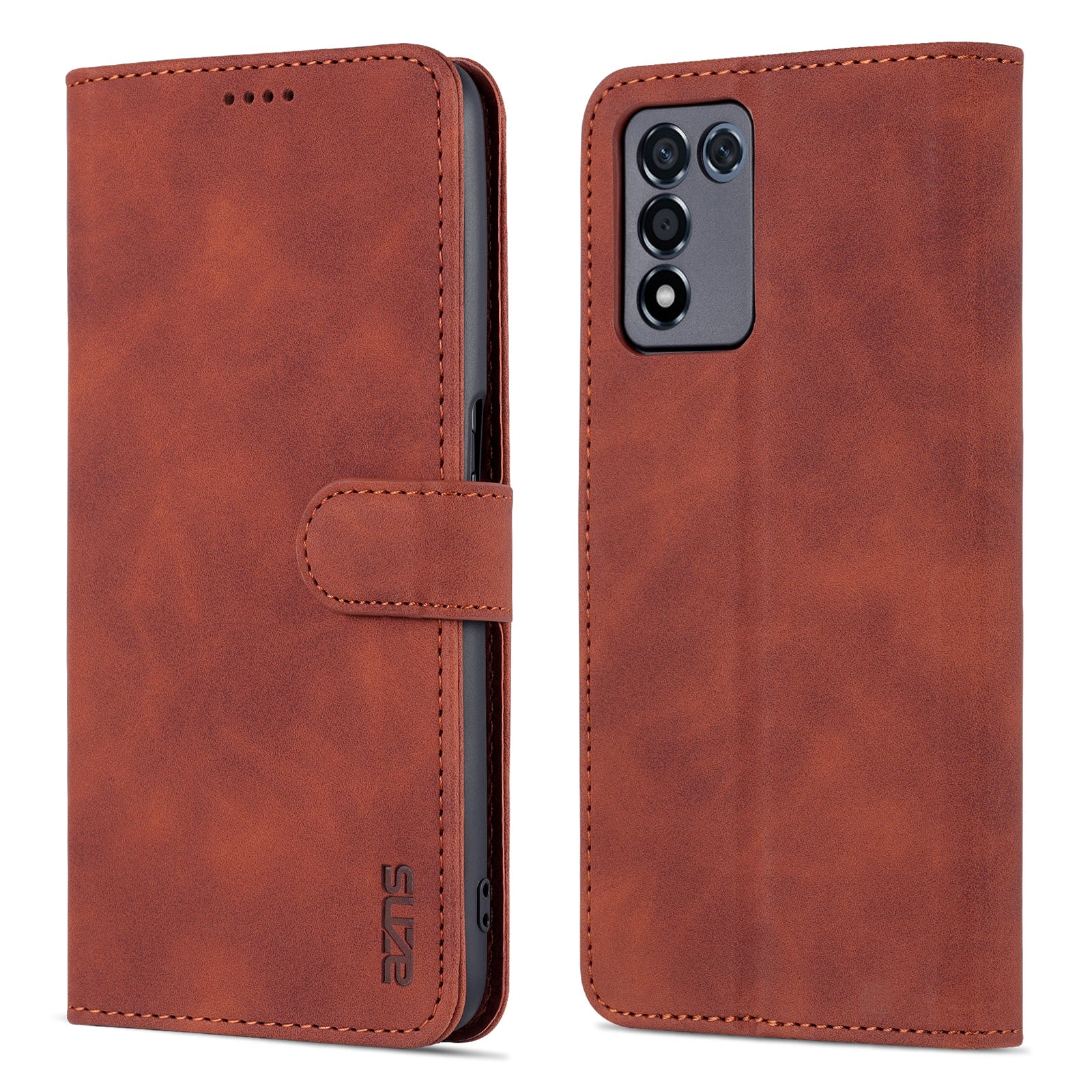 AZNS For Oppo K9s/Realme Q3s Scratch-proof PU Leather Case Wallet Folding Stand Magnetic Flip Cover