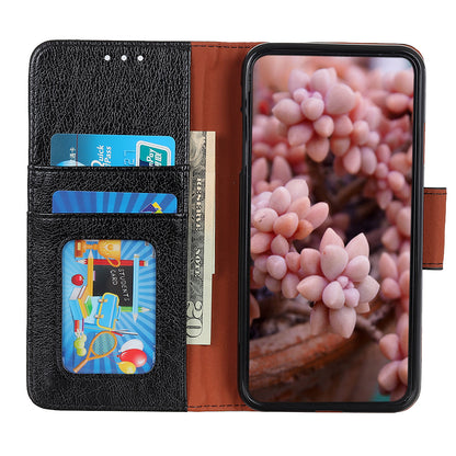 Mobile Phone Case for Oppo Reno7 SE 5G Nappa Texture Split Leather Stand Wallet Dual-sided Magnetic Clasp Phone Shell