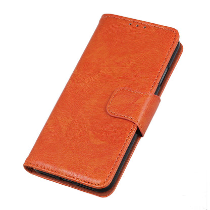 Mobile Phone Case for Oppo Reno7 SE 5G Nappa Texture Split Leather Stand Wallet Dual-sided Magnetic Clasp Phone Shell