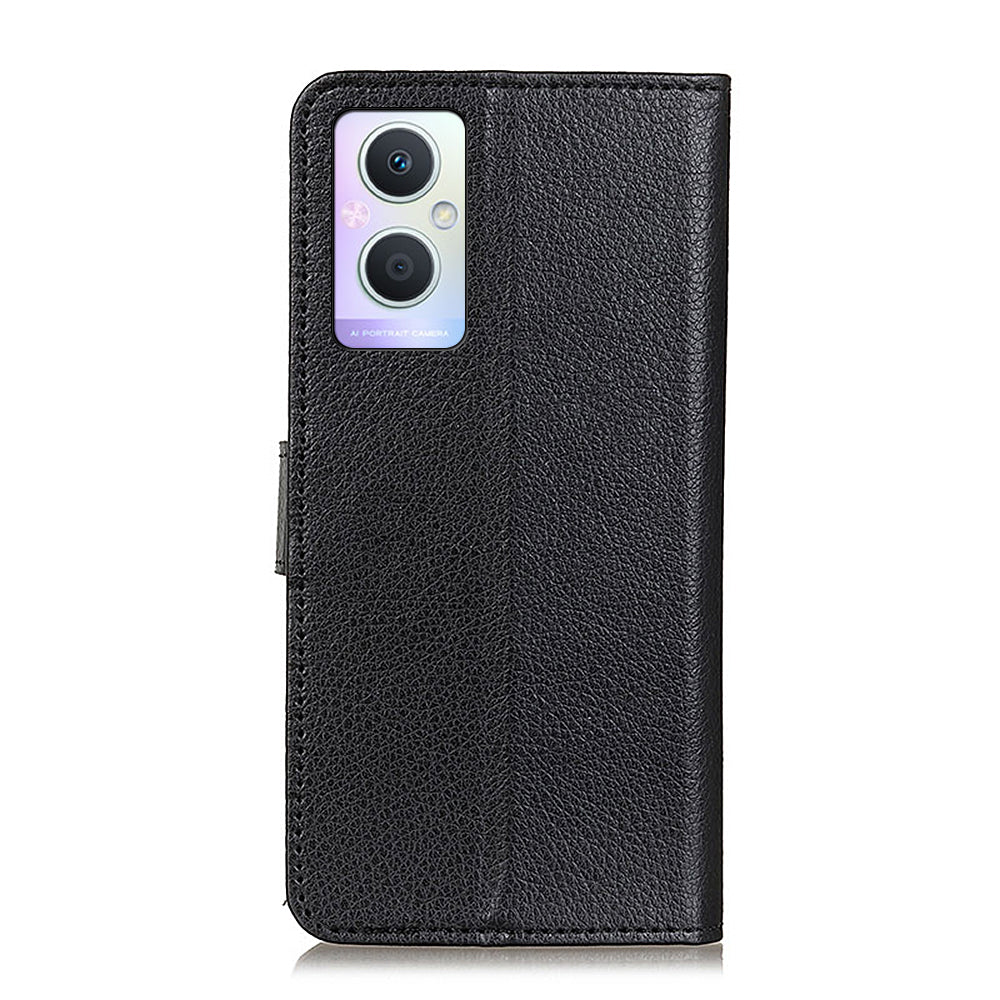 PU Leather + TPU Phone Case for Oppo A96 (China)/Reno7 Z 5G/Reno7 Lite/Reno8 Lite 5G/F21 Pro 5G/OnePlus Nord N20 5G, Litchi Texture Stand Wallet Folio Flip Shell