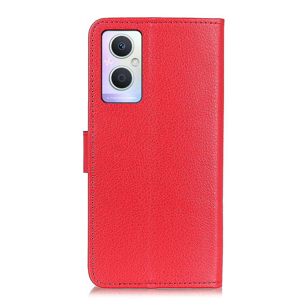 PU Leather + TPU Phone Case for Oppo A96 (China)/Reno7 Z 5G/Reno7 Lite/Reno8 Lite 5G/F21 Pro 5G/OnePlus Nord N20 5G, Litchi Texture Stand Wallet Folio Flip Shell