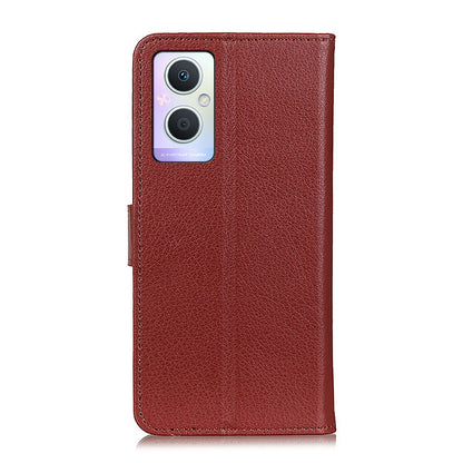 PU Leather + TPU Phone Case for Oppo A96 (China)/Reno7 Z 5G/Reno7 Lite/Reno8 Lite 5G/F21 Pro 5G/OnePlus Nord N20 5G, Litchi Texture Stand Wallet Folio Flip Shell