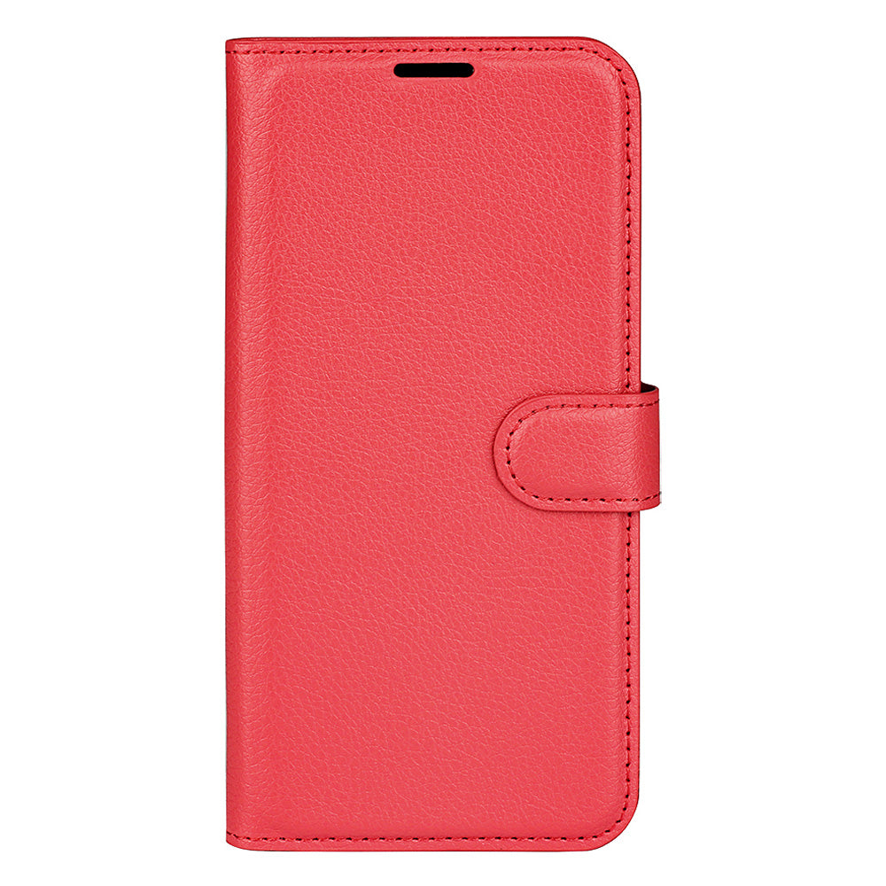 For Realme 9i/Oppo A36 4G/A76 4G Litchi Texture PU Leather Flip Cover Stand Wallet Magnetic Closure Folio Book Phone Case