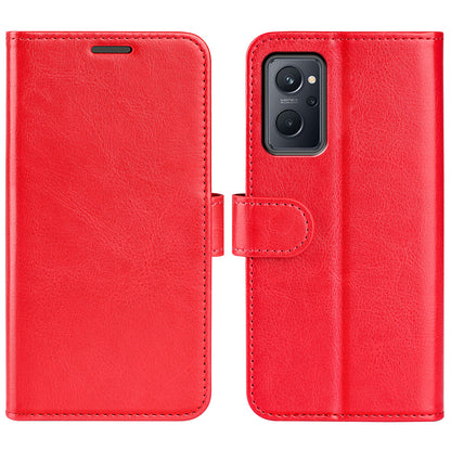 For Realme 9i/Oppo A36 4G/A76 4G Crazy Horse Texture Folio Flip Wallet Case PU Leather Stand Full Protection Phone Cover