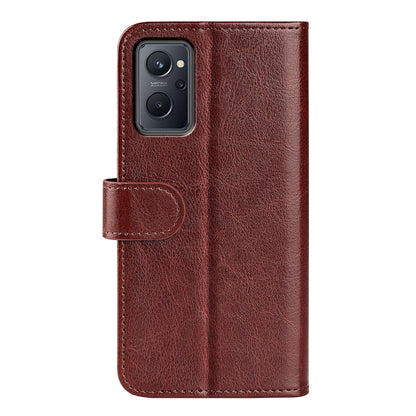 For Realme 9i/Oppo A36 4G/A76 4G Crazy Horse Texture Folio Flip Wallet Case PU Leather Stand Full Protection Phone Cover