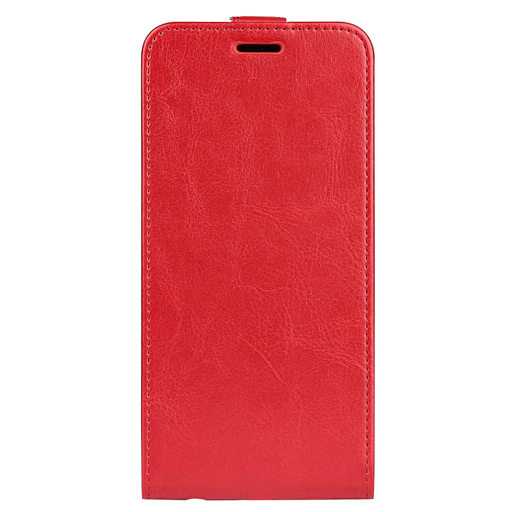 For Realme 9i/Oppo A36 4G/A76 4G Vertical Flip Case Crazy Horse Texture PU Leather Protective Cover with Card Holder