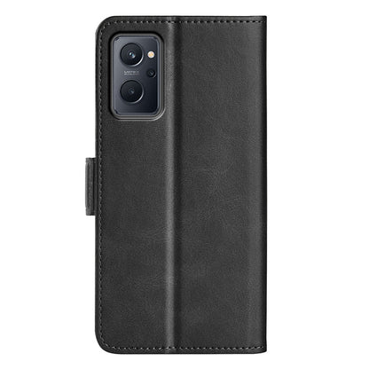 For Realme 9i/Oppo A36 4G/A76 4G Textured PU Leather Magnetic Case Full Body Protective Flip Wallet Phone Cover with Stand Feature