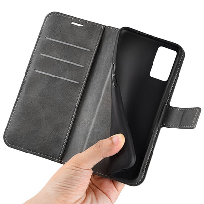 For Realme 9i/Oppo A36 4G/A76 4G Textured Wallet Case Magnetic PU Leather Flip Stand Protective Phone Cover