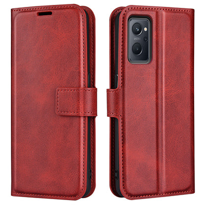 For Realme 9i/Oppo A36 4G/A76 4G Textured Wallet Case Magnetic PU Leather Flip Stand Protective Phone Cover