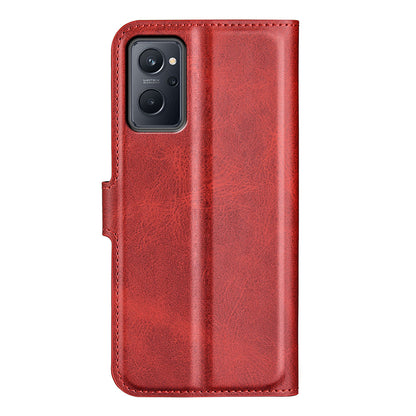 For Realme 9i/Oppo A36 4G/A76 4G Textured Wallet Case Magnetic PU Leather Flip Stand Protective Phone Cover