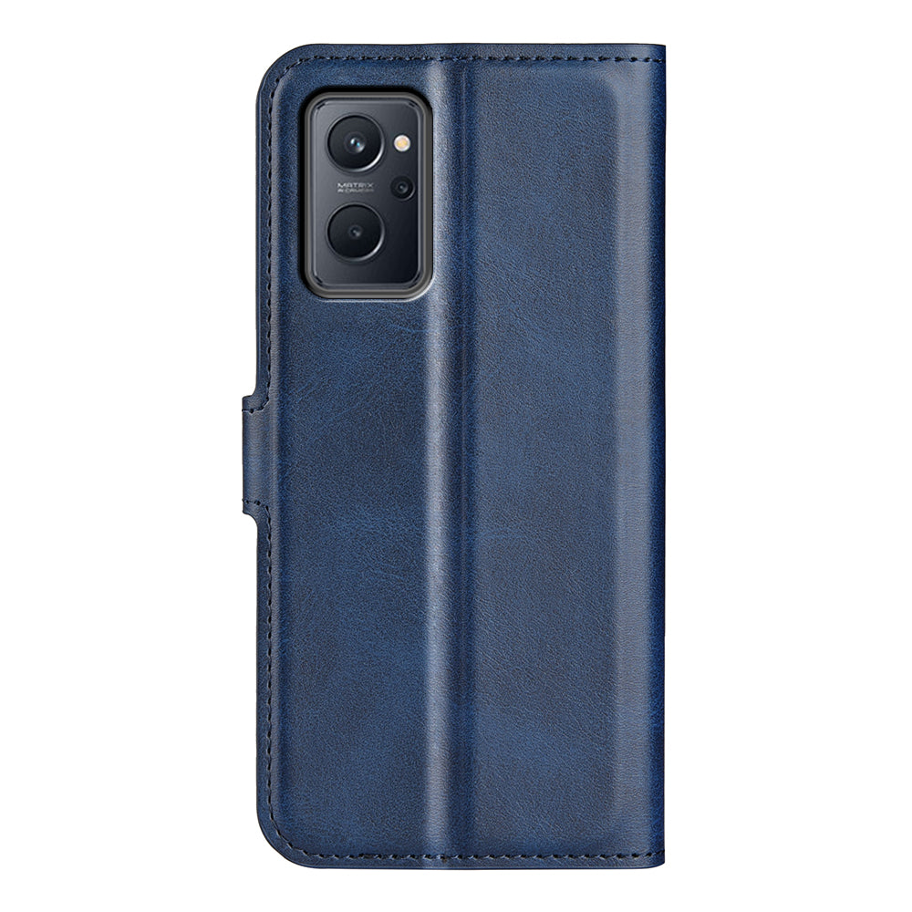 For Realme 9i/Oppo A36 4G/A76 4G Textured Wallet Case Magnetic PU Leather Flip Stand Protective Phone Cover