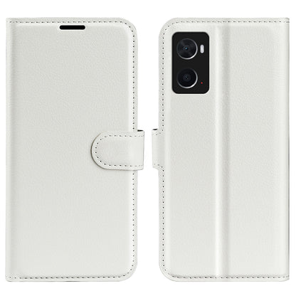 For Realme 9i/Oppo A36 4G/A76 4G PU Leather + TPU Leather Case Wallet Stand Overall Protection Litchi Texture Phone Cover