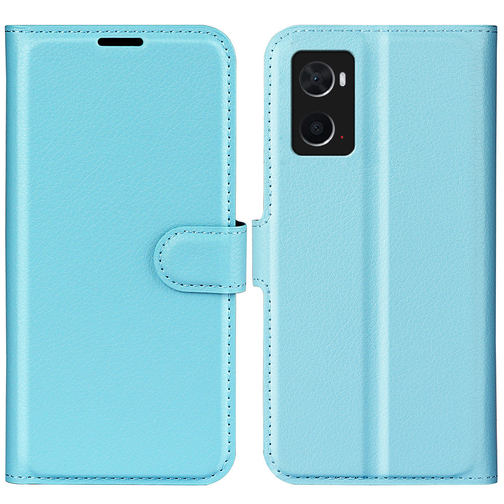 For Realme 9i/Oppo A36 4G/A76 4G PU Leather + TPU Leather Case Wallet Stand Overall Protection Litchi Texture Phone Cover