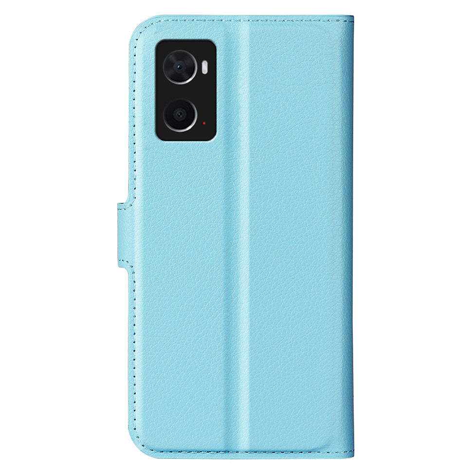 For Realme 9i/Oppo A36 4G/A76 4G PU Leather + TPU Leather Case Wallet Stand Overall Protection Litchi Texture Phone Cover