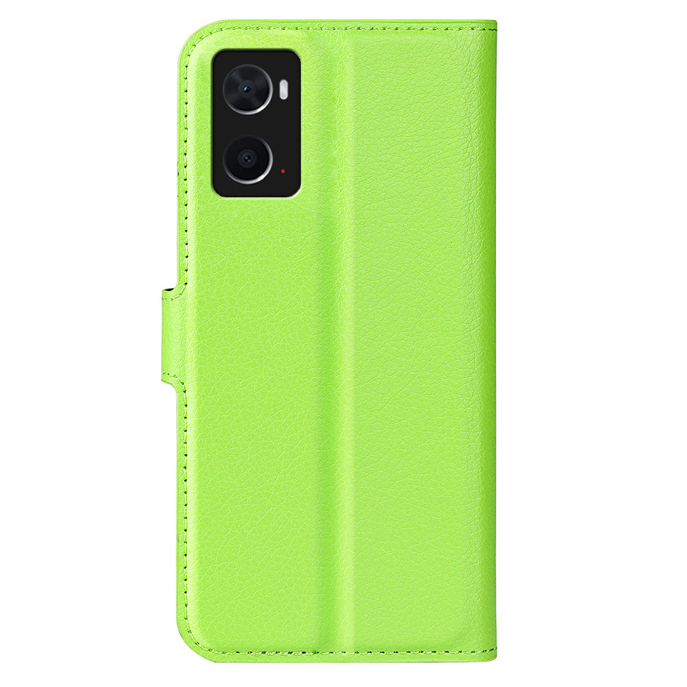 For Realme 9i/Oppo A36 4G/A76 4G PU Leather + TPU Leather Case Wallet Stand Overall Protection Litchi Texture Phone Cover