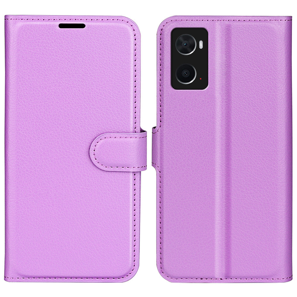 For Realme 9i/Oppo A36 4G/A76 4G PU Leather + TPU Leather Case Wallet Stand Overall Protection Litchi Texture Phone Cover