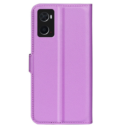 For Realme 9i/Oppo A36 4G/A76 4G PU Leather + TPU Leather Case Wallet Stand Overall Protection Litchi Texture Phone Cover