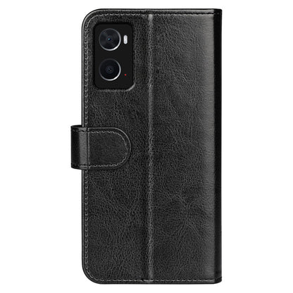 For Realme 9i/Oppo A36 4G/A76 4G Crazy Horse Texture Wallet Phone Case Drop Resistant Magnetic Clasp PU Leather Folio Flip Stand Cover