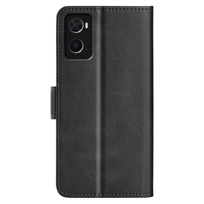 For Realme 9i/Oppo A36 4G/A76 4G Textured PU Leather Phone Case Folio Flip Wallet Protective Cover with Foldable Stand