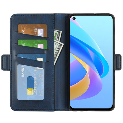 For Realme 9i/Oppo A36 4G/A76 4G Textured PU Leather Phone Case Folio Flip Wallet Protective Cover with Foldable Stand