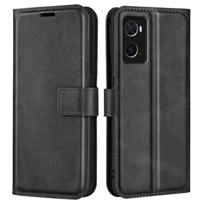 For Realme 9i/Oppo A36 4G/A76 4G Shockproof Textured PU Leather Wallet Phone Case Foldable Stand Folio Flip Phone Cover Shell