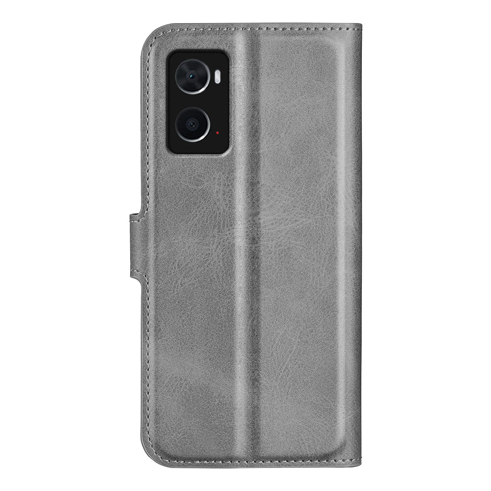 For Realme 9i/Oppo A36 4G/A76 4G Shockproof Textured PU Leather Wallet Phone Case Foldable Stand Folio Flip Phone Cover Shell