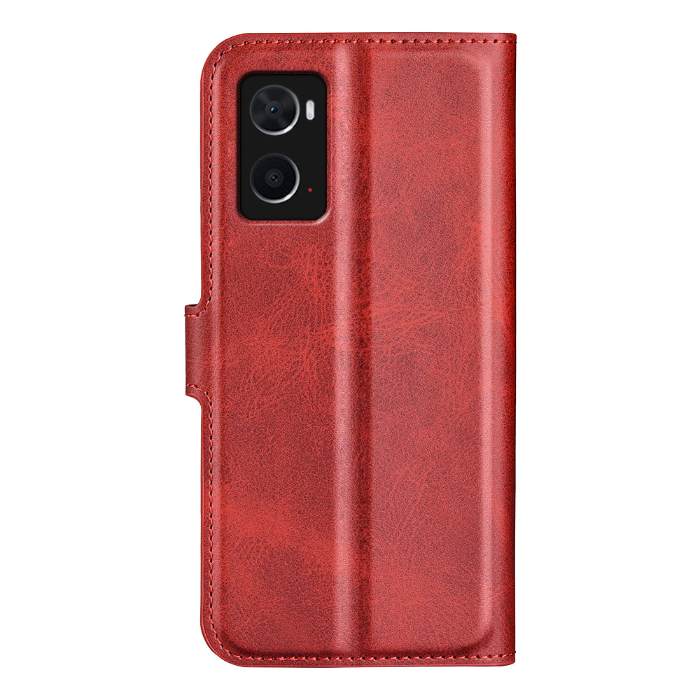 For Realme 9i/Oppo A36 4G/A76 4G Shockproof Textured PU Leather Wallet Phone Case Foldable Stand Folio Flip Phone Cover Shell