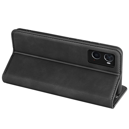 For Realme 9i/Oppo A36 4G/A76 4G/A96 4G Skin-touch Feeling All-round Protection Leather Case Stand Mobile Phone Case with Wallet