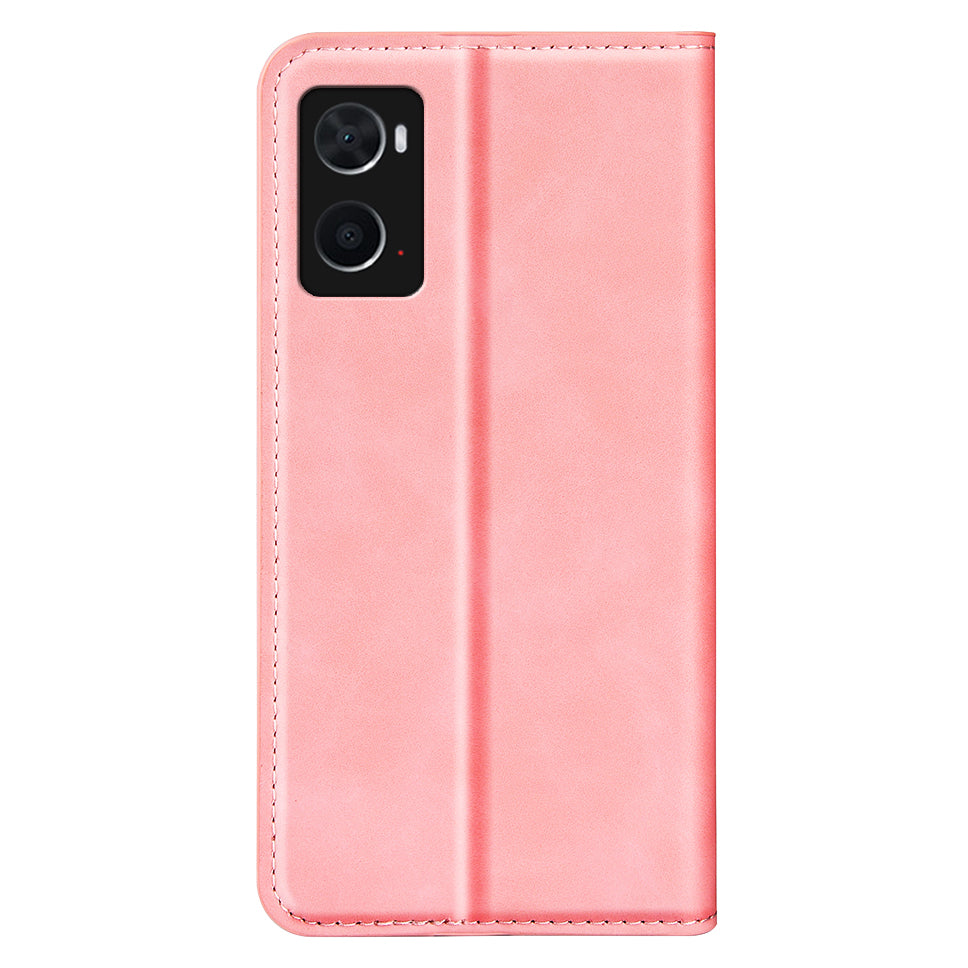 For Realme 9i/Oppo A36 4G/A76 4G/A96 4G Skin-touch Feeling All-round Protection Leather Case Stand Mobile Phone Case with Wallet