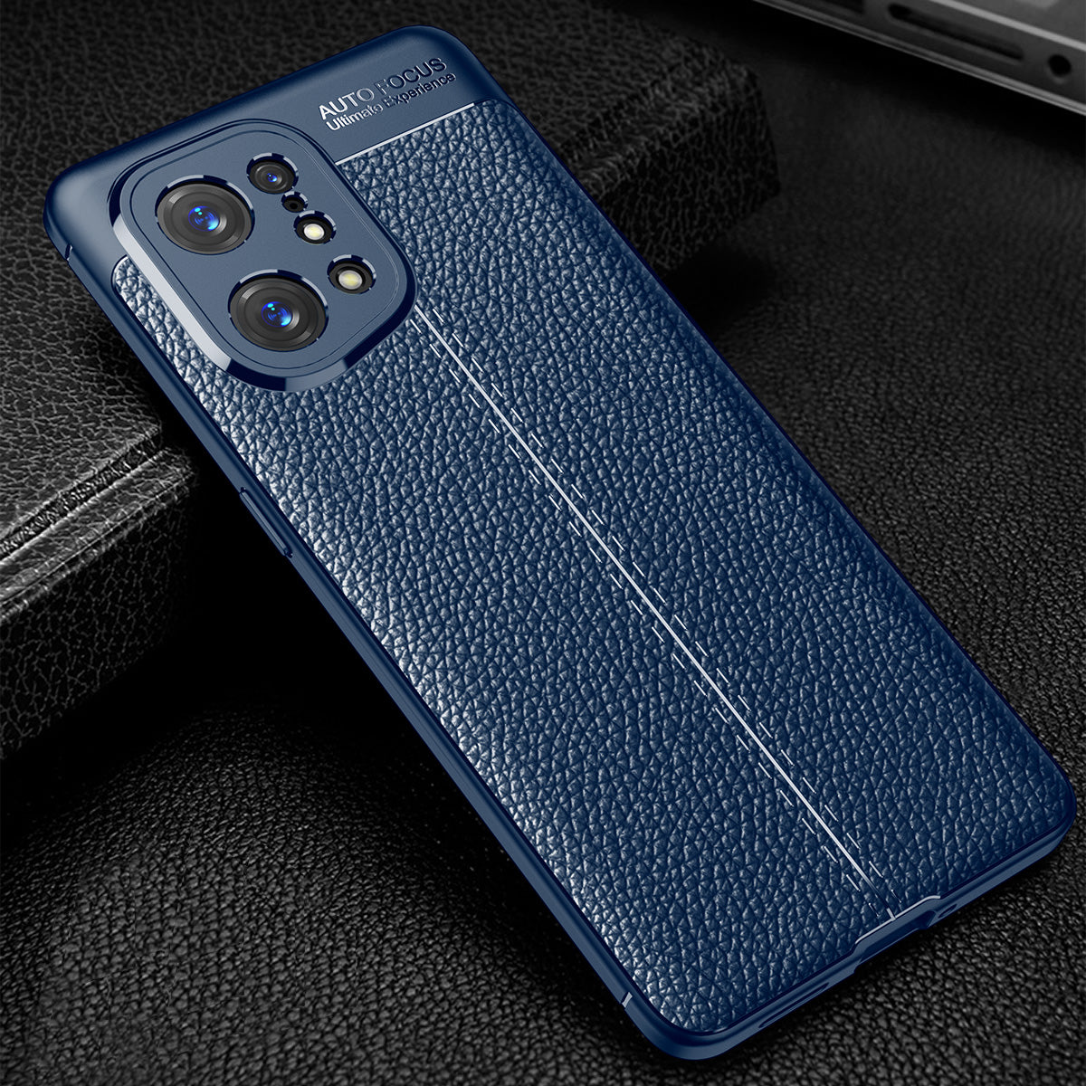 Stylish Litchi Texture Phone Case for Oppo Find X5, Anti-drop Protection Mobile Phone TPU Cover