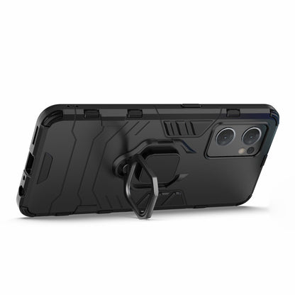 PC + TPU Combo Hybrid Phone Protective Cover for Oppo Reno7 5G (Global) One-Hand Operating Ring Kickstand Case