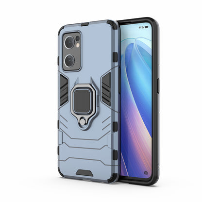 PC + TPU Combo Hybrid Phone Protective Cover for Oppo Reno7 5G (Global) One-Hand Operating Ring Kickstand Case 